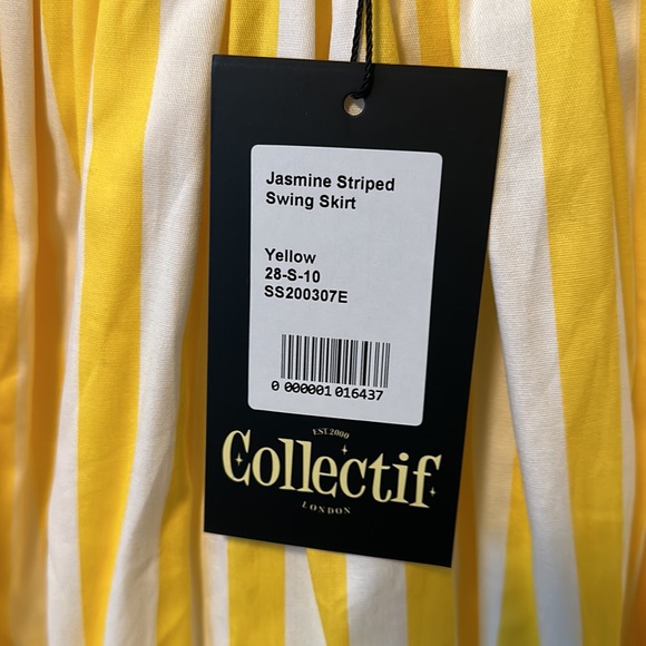 Collectif Mainline Jasmine Striped Swing Skirt - Picture 4 of 7